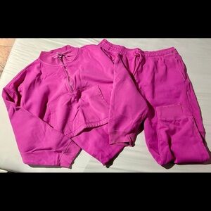 PINK Victoria's Secret HOT PINK Jogger Set